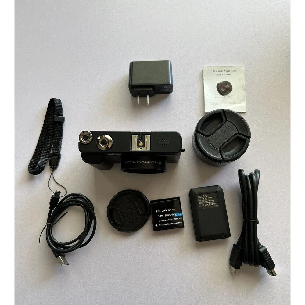 4K Digital Camera 48MP Video Camcorder 16X Vlog Digital Zoom Camera 32GB SD